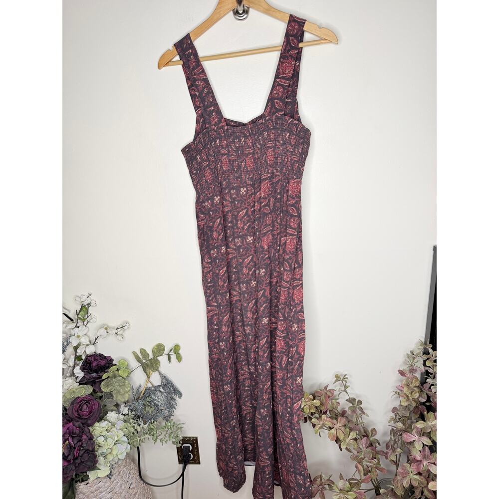 NATURAL LIFE Tricia Wide Leg Jumpsuit Brown Rust Floral Sz M {G26} - Picture 6 of 8